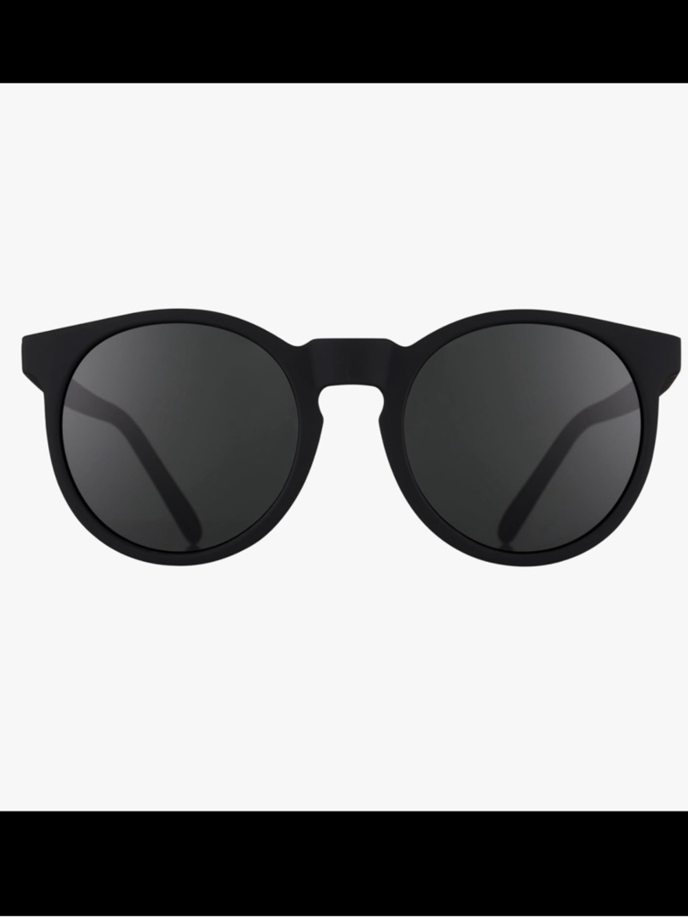 Men's Round Matte Black Sunglasses